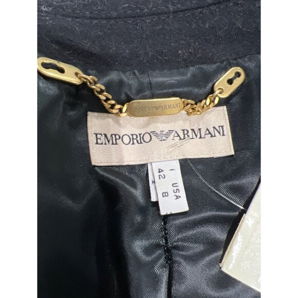 Emporio Armani Authentic Vintage Women's 8 Black Tuxedo Jacket - Picture 8 of 12